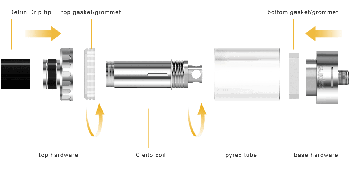 Cleito Aspire Démontage