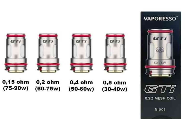 resistances GTi vaporesso